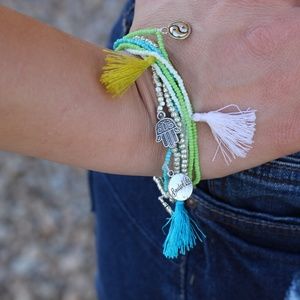 🎊HP🎊 Bohemian Beaded Charm OM YIN YANG Bracelet